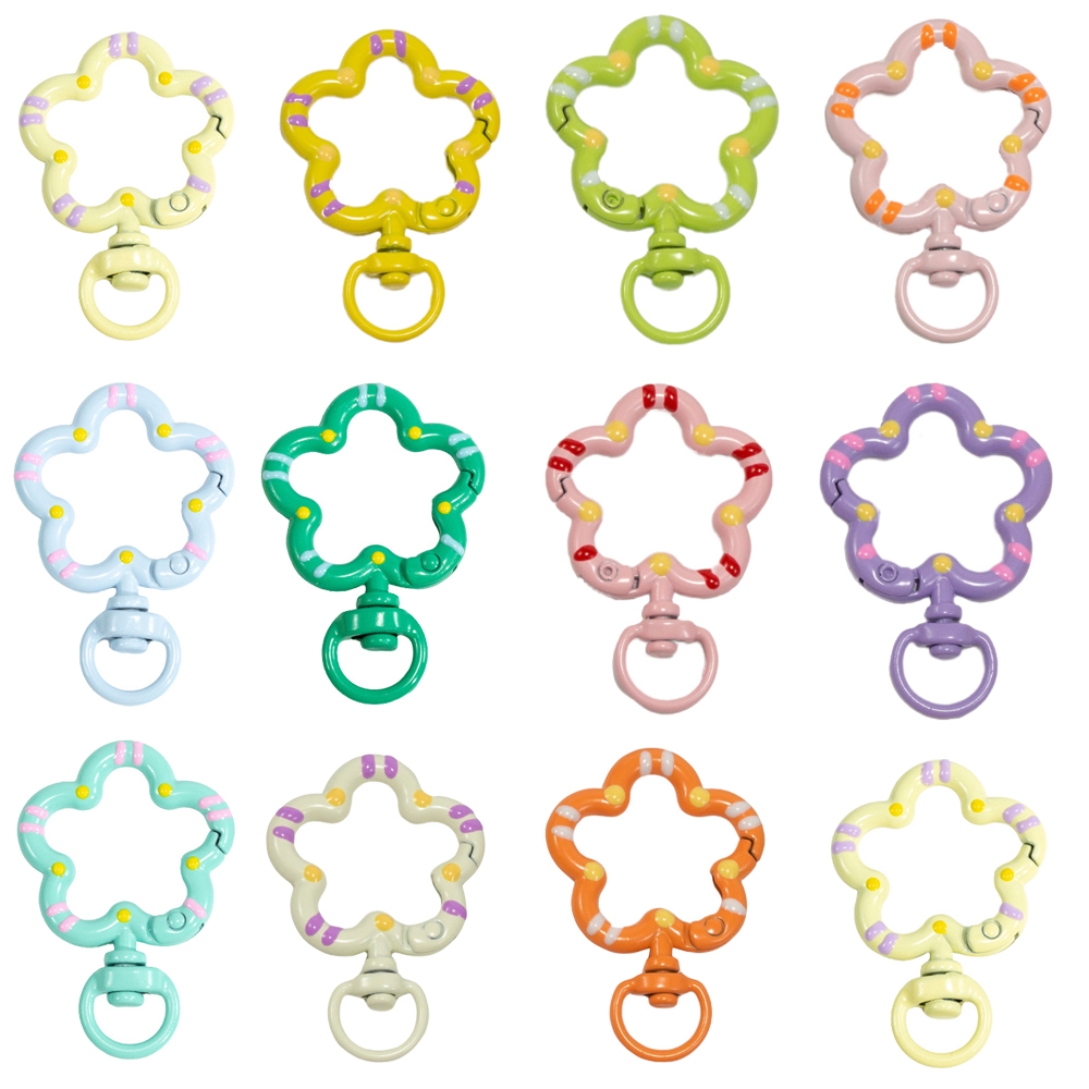 Fishing Swivel Connector - 5pcs Flower Metal Lobster Claw Clasps