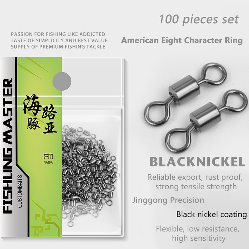 Fishing Swivel Connector - ★▲100Pcs Fishing Swivels Stainless Steel Rolling