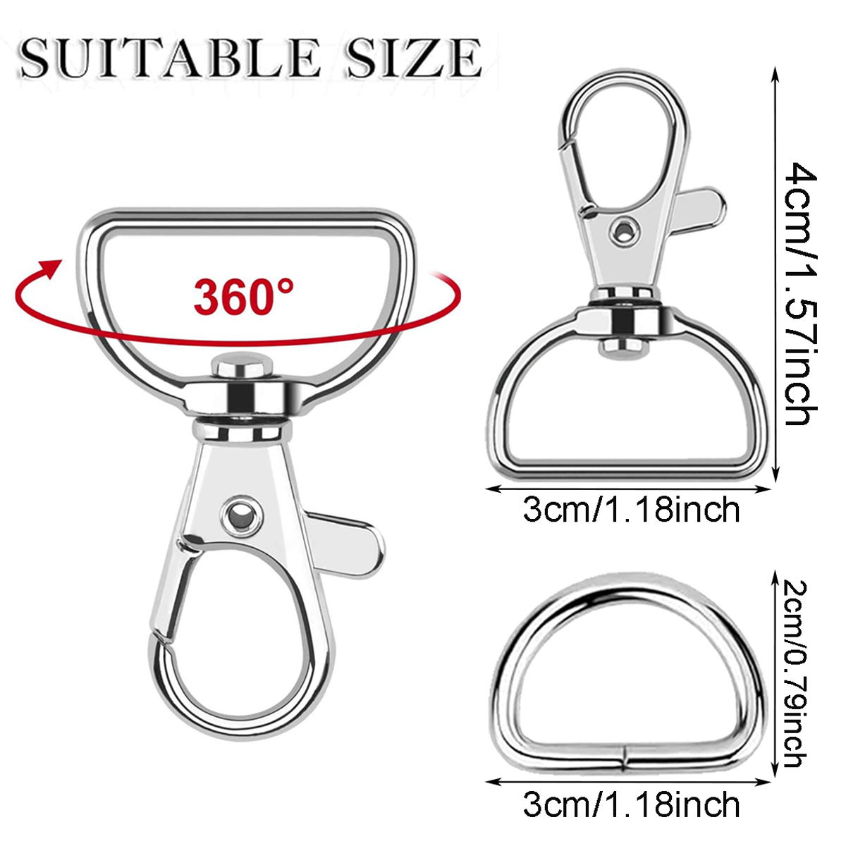 10/20 Set Large D Clip Swivel  - огляд і ціна Fishing Swivel Connector