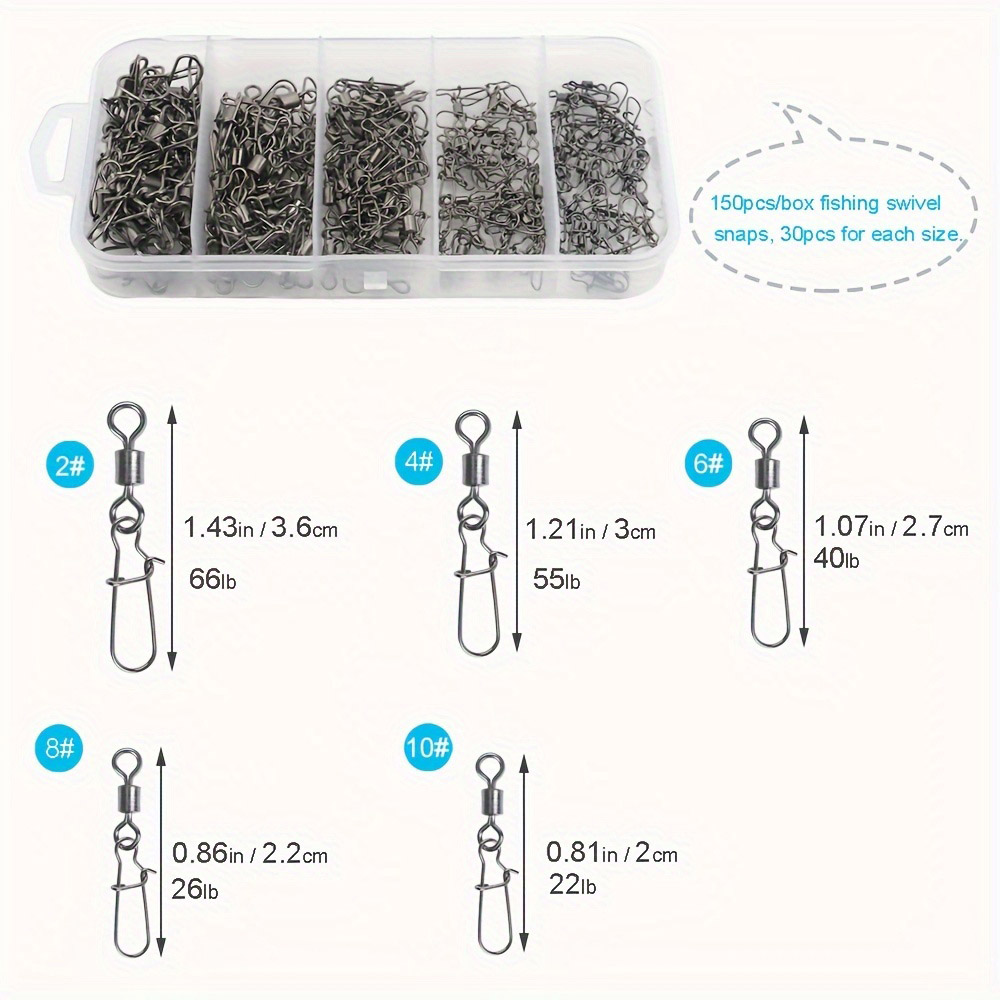 95/210 PCS Set Fishing Connect - огляд і ціна Fishing Swivel Connector