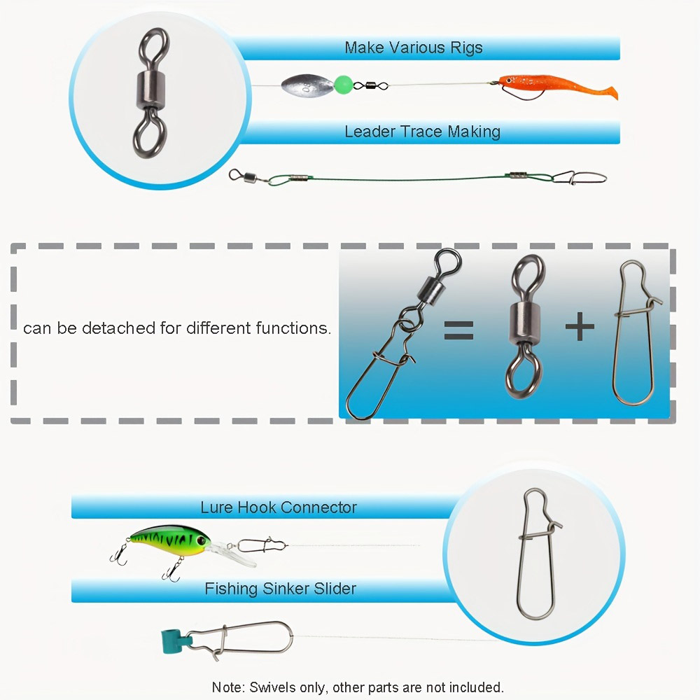 95/210 PCS Set Fishing Connect - огляд і ціна Fishing Swivel Connector