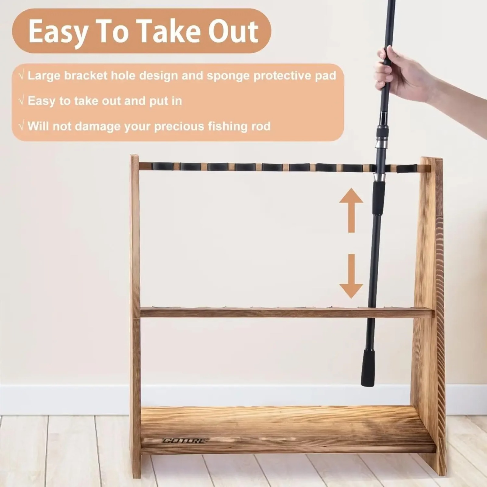 Goture Carbonized Pine Wood Fi - огляд і ціна Carbon Fishing Rod