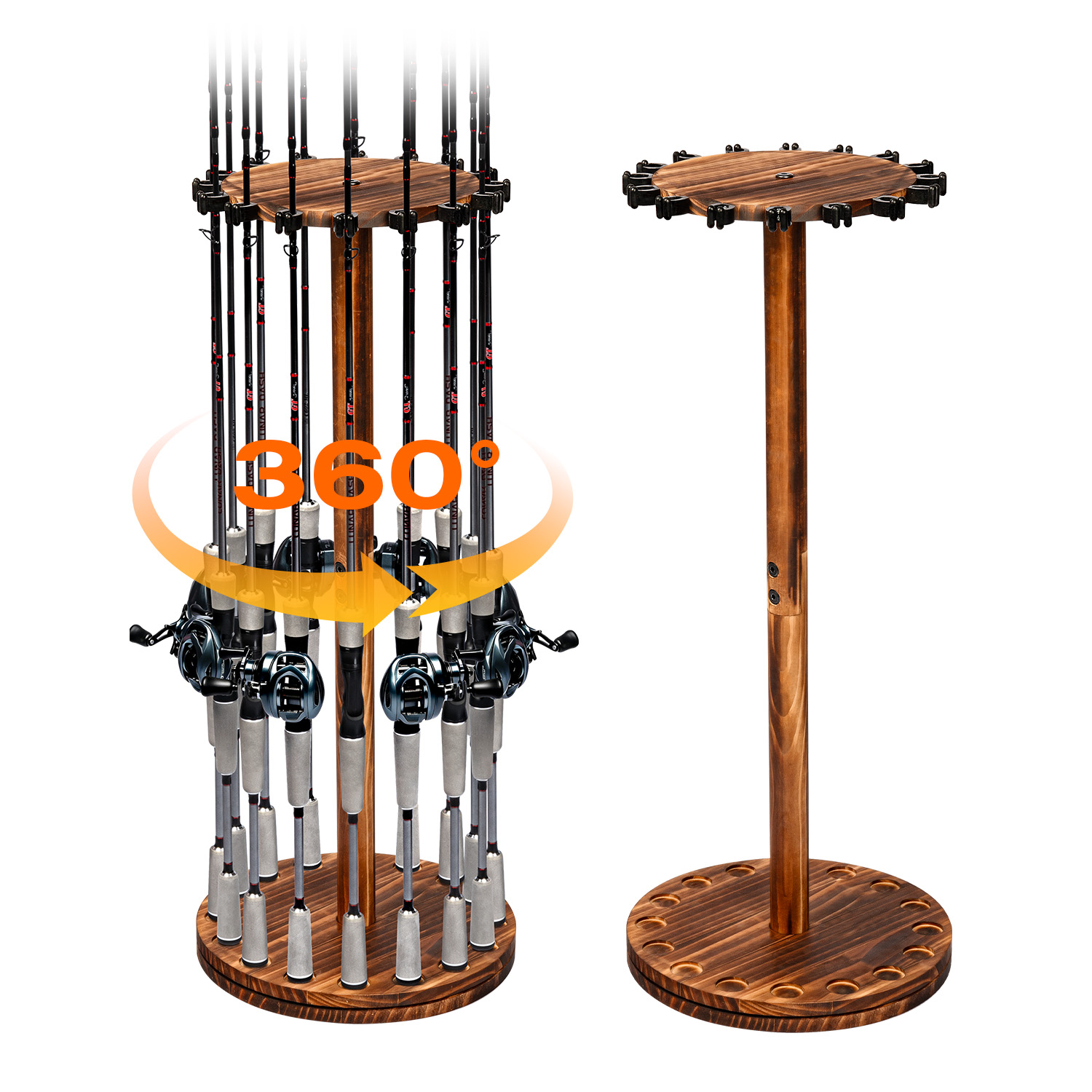 Round Carbonized Wood Fishing  - огляд і ціна Carbon Fishing Rod