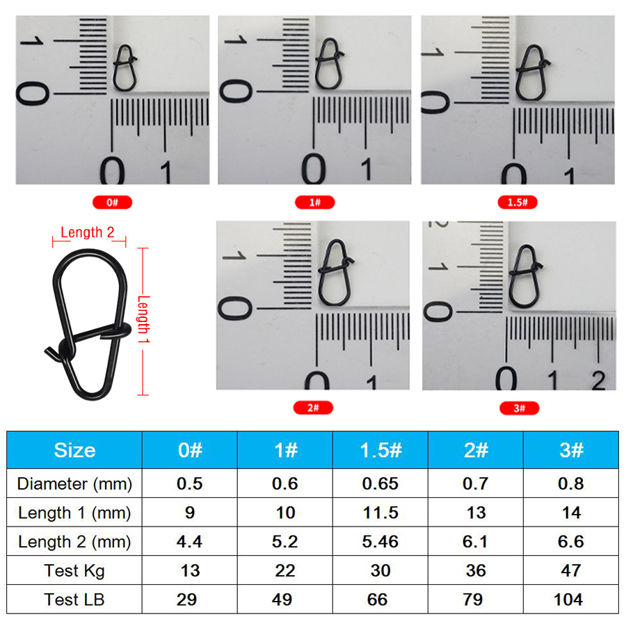 50Pcs Crankbait Snaps Stainles - огляд і ціна Fishing Swivel Connector