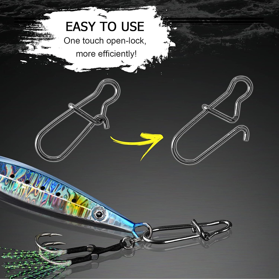 50Pcs Crankbait Snaps Stainles - огляд і ціна Fishing Swivel Connector