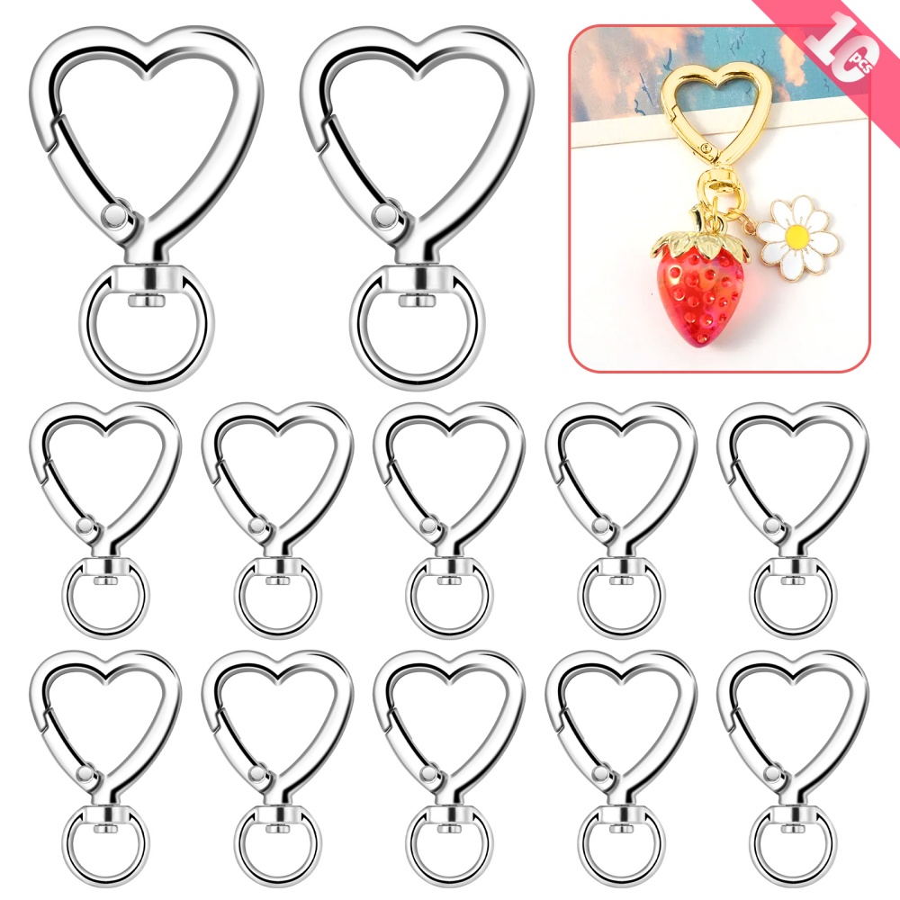 10pcs Metal Heart Lobster Claw - огляд і ціна Fishing Swivel Connector