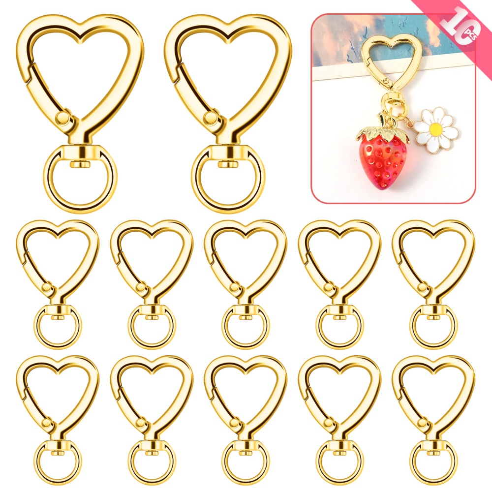 10pcs Metal Heart Lobster Claw - огляд і ціна Fishing Swivel Connector